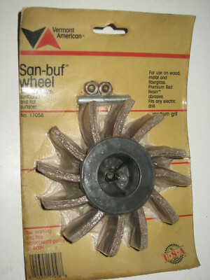 New San-Buf Wheel, Medium Grit, VERMONT AMERICAN # 17058