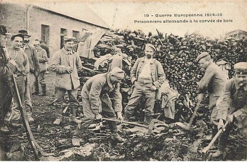 Militaire - Guerre 14-18 - Prisonniers allemands à la Corvée de Bois | eBay
