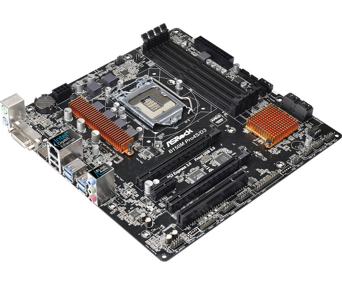 ASRock B150M Pro4S マザーボード とI7 6700CPUセット Desktop Motherboard ASRock B150M Pro4S/D3 Intel 6/7 Gen i7/i5/i3