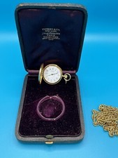 Tiffany  Co 18K Solid Gold Ladies Pocket Watch Working with Original Box