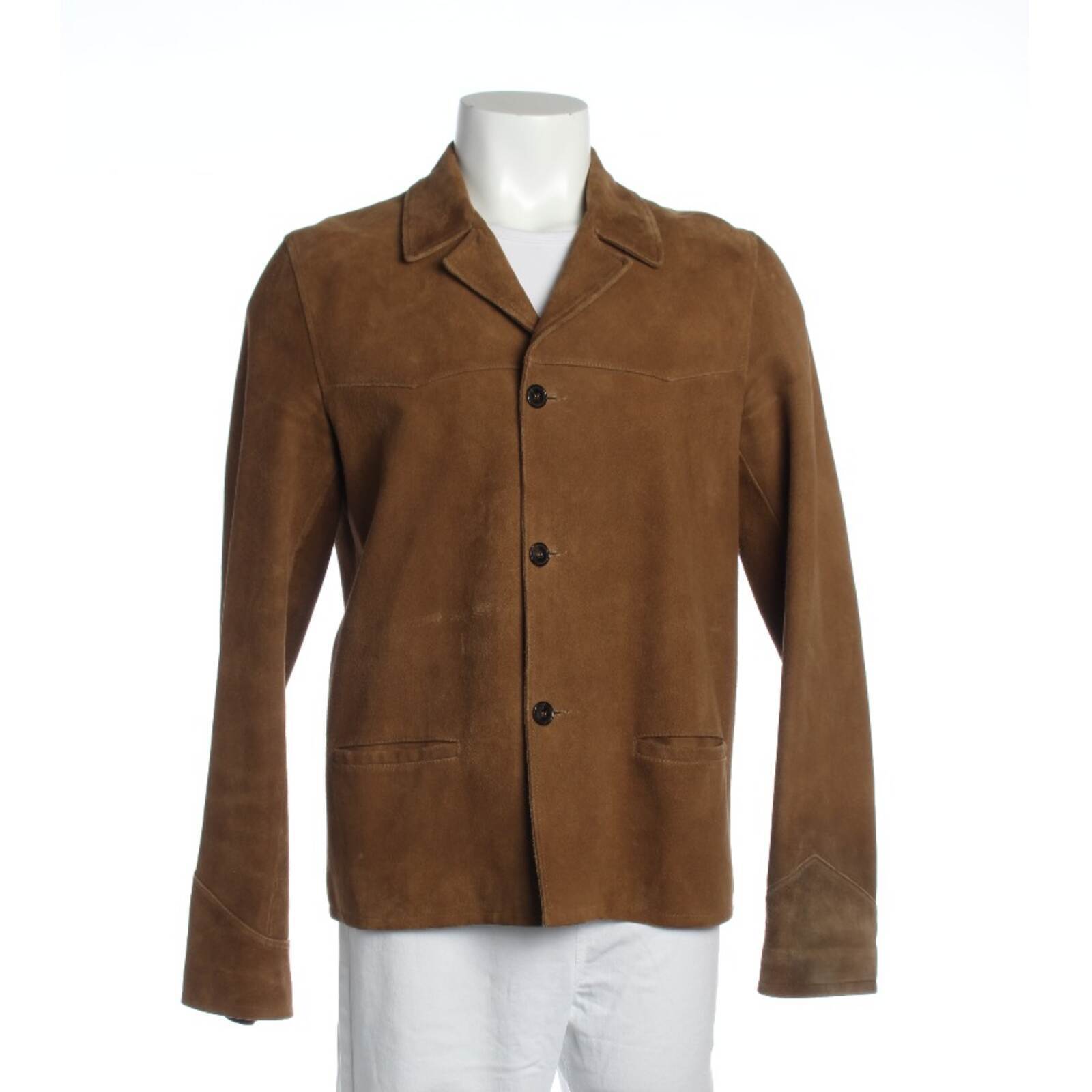 Giacca di pelle Saint Laurent marrone 52