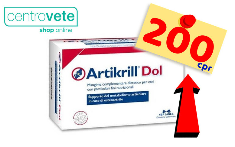 ARTIKRILL DOL 30 / 60 / 200 Perle → Contro Osteoartrite Infiammazioni CANI GATTI: 200 PERLE/Taglia unica/Compresse, capsule img 2