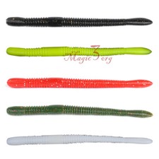 10pcs Float Trout Worm Soft Swimbaits 4.5'' Plastic Lures Freshwater Fishing