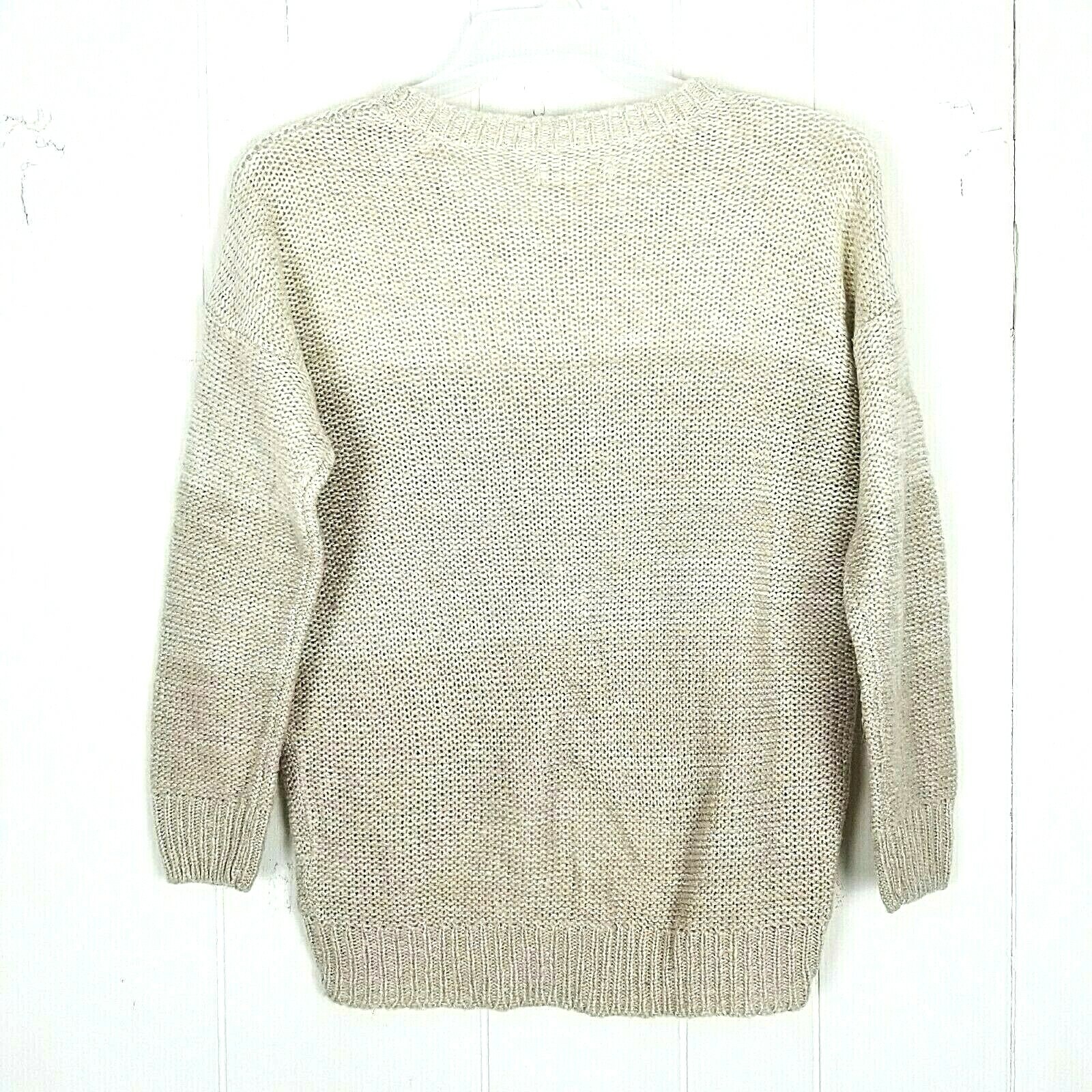 Poof Excellence Sweater Size Small Women Cream Ta… - image 4