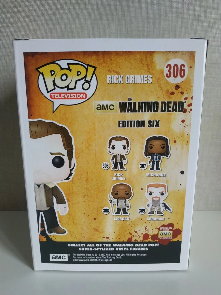 Funko Pop Rick Grimes The Walking dead # 306 Rare  - VER FOTOS - Imagen 2 de 4