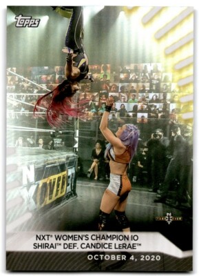 2021 Topps WWE Women s Division Rainbow Foil #78 Io Shirai def. Candice LeRae