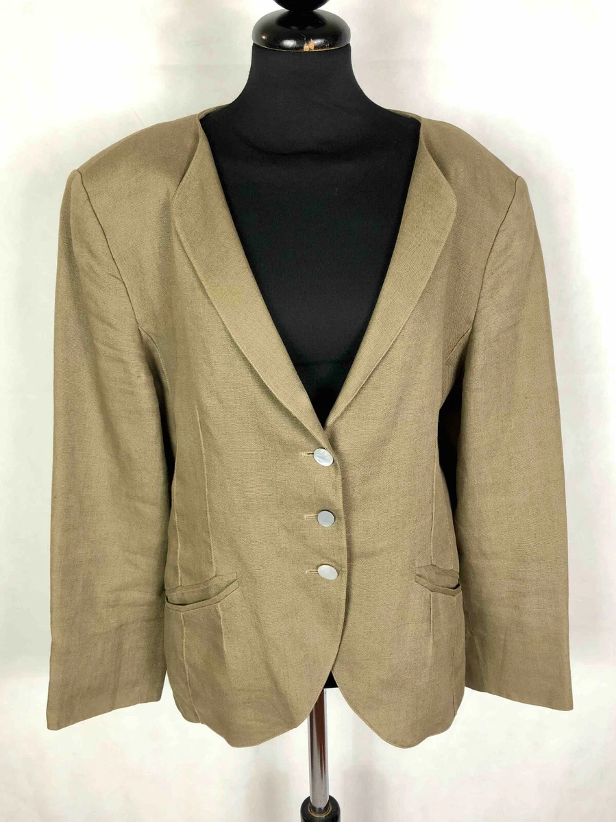 CERRUTI 1881 PARIS vintage 70 Veste Femme Lin Rev tement Woman Jacket SZ.L 46