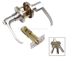 Entry Door Lock Set Home Security Handle Door Bath Lever Latch Privacy Passage
