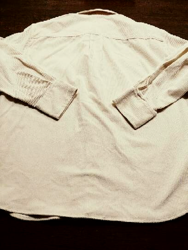AYR Deep End Women's Button Front 100% Cotton (L) Beige CORDUROY Top OVERSIZED - Picture 5 of 5