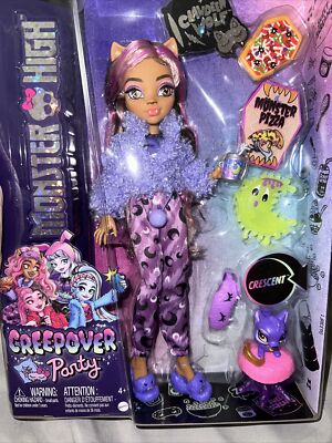 Monster High Clawdeen Wolf Creepover Party Doll 2022 Pet Crescent Gen3  