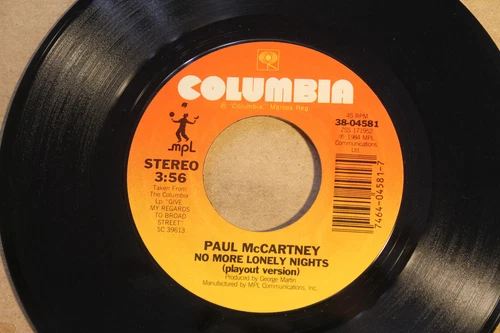 PAUL McCARTNEY---NO MORE LONELY NIGHTS  (1984 TOP SONG)