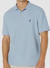  70 Nautica Men's Gray Short Sleeve Classic-Fit Polo Shirt Size S