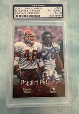 2000 TOPPS SIGNED COMBOS S. DAVIS/F.TAYLOR PSA/DNA CERTIFIED AUTOGRAPH