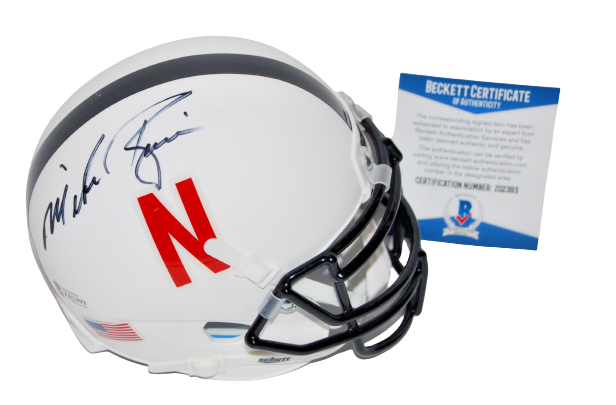 MIKE ROZIER signed (NEBRASKA CORNHUSKERS) mini football helmet BECKETT BAS 