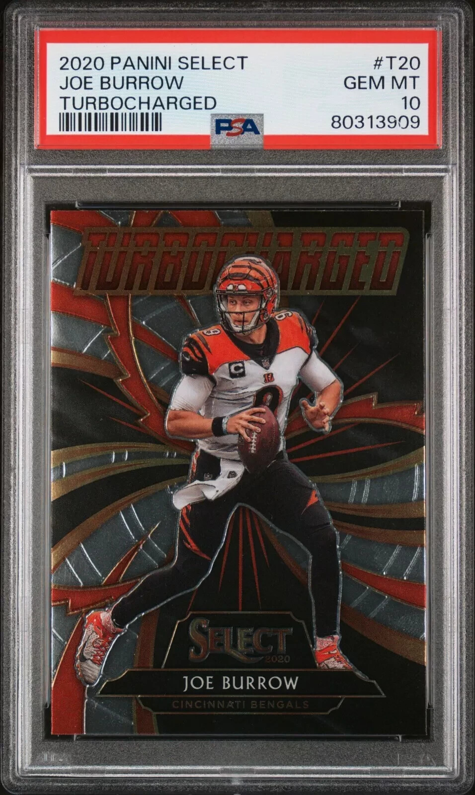 Joe Burrow 2020 Panini Select "Turbocharged" Rookie #20 - PSA 10 - GEM MINT