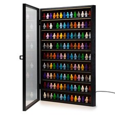 Minifigure Display Case with LED Light, Building Block Toy Miniature Action F...