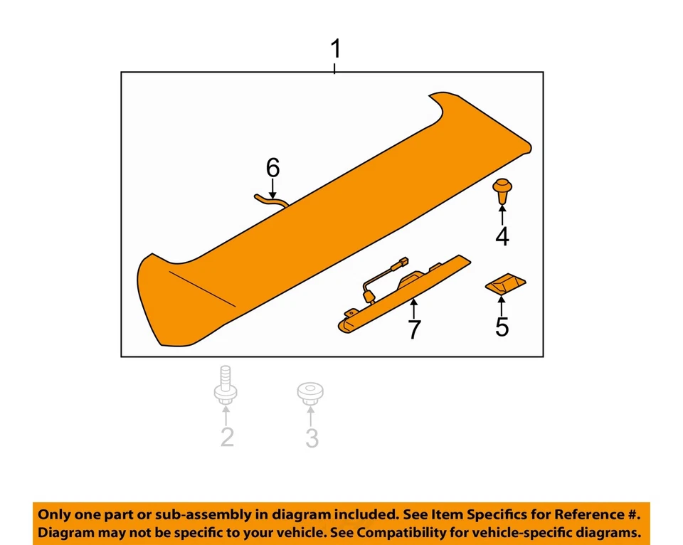 Used Rear Spoiler fits: 2011 Subaru Impreza 2.5L SW raised corner spoiler Rear G Foto 3 de 4