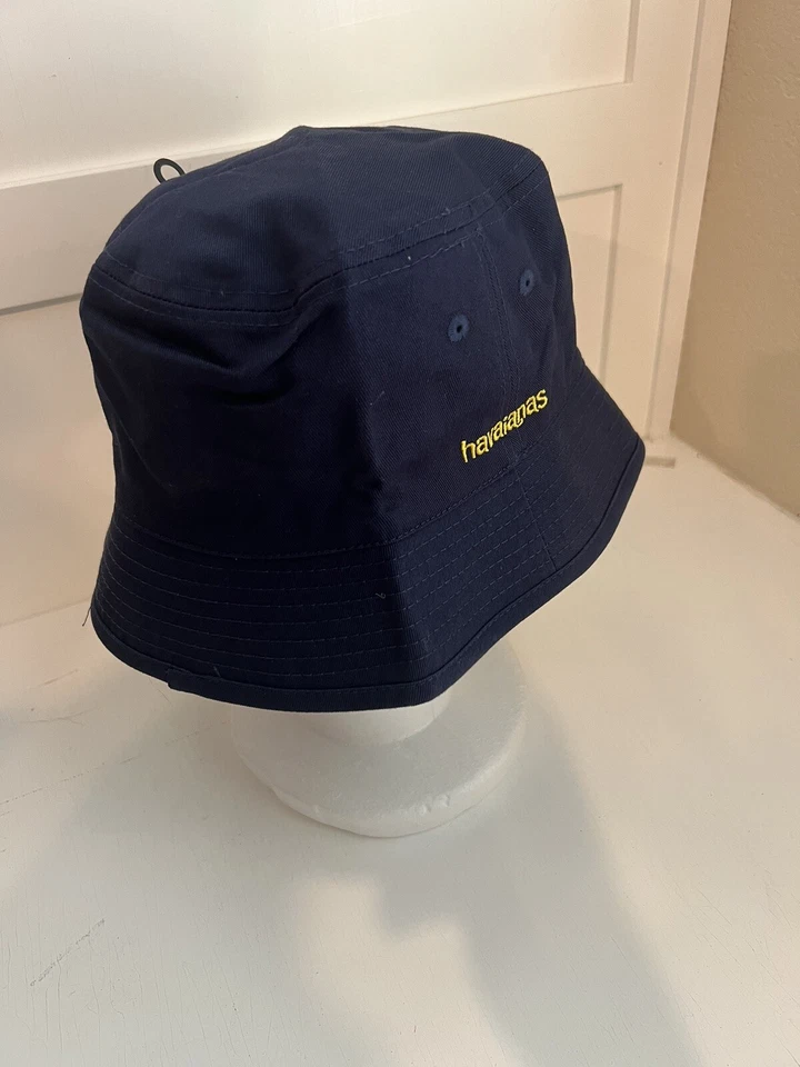 Havaianas x New Era Collab 水桶帽双面夏威夷花卉和蓝色 OSFM — 第 3/4 张图片