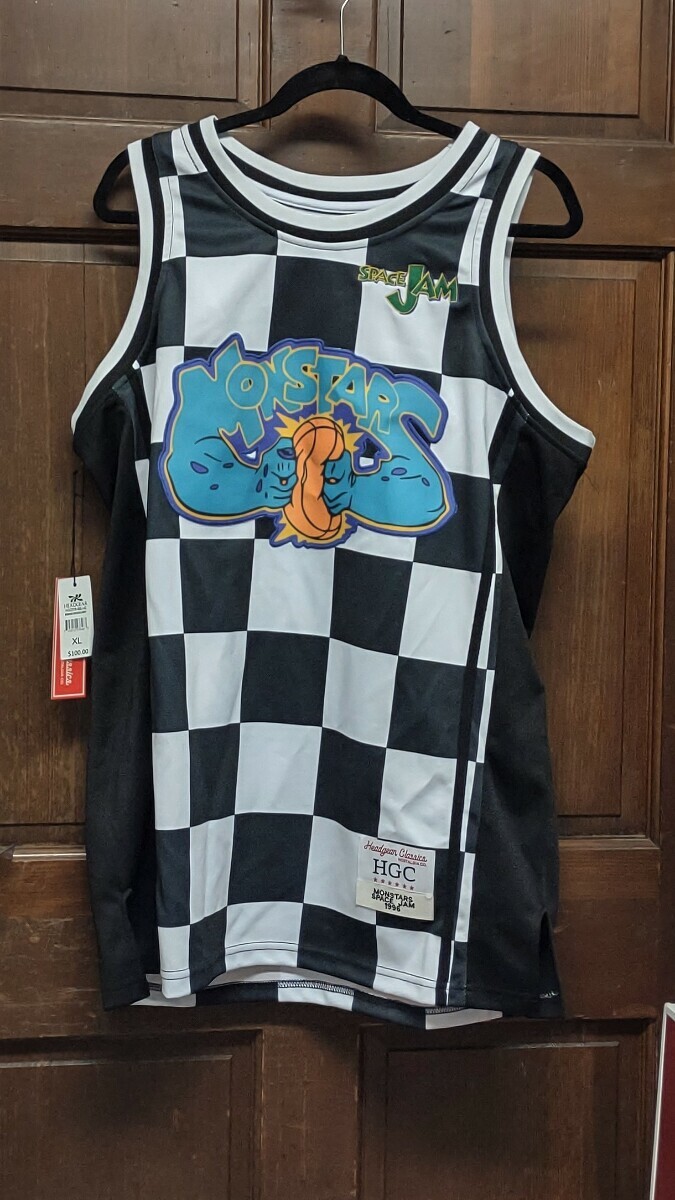 NWT Headgear Black & White Checkered Jersey Monstars ALIEN #0