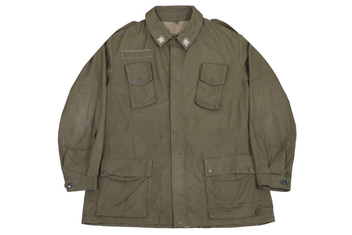 50～60s italian army morter circle jacket Genuine Vintage Swedish Army M59 Olive Green Work Chore