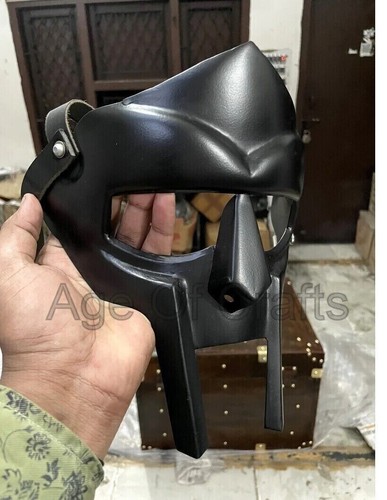 Máscara medieval de gladiador MF Doom, villano loco, armadura facial de... - Imagen 6 de 6