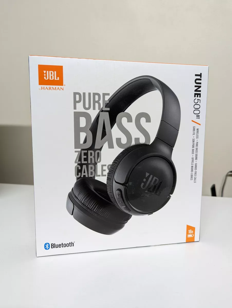 NEW JBL Tune 500BT Wireless Bluetooth On Ear Headphones with Microphone Black