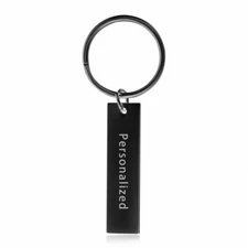 Stainless Steel Custom Letter Name Key Chain Personalized Engraved Keyring Gift