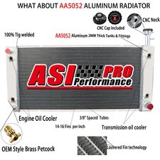 3-Row Aluminum Radiator For 04-2016 Chevy Express GMC Savana 2500/3500 4.8L V8
