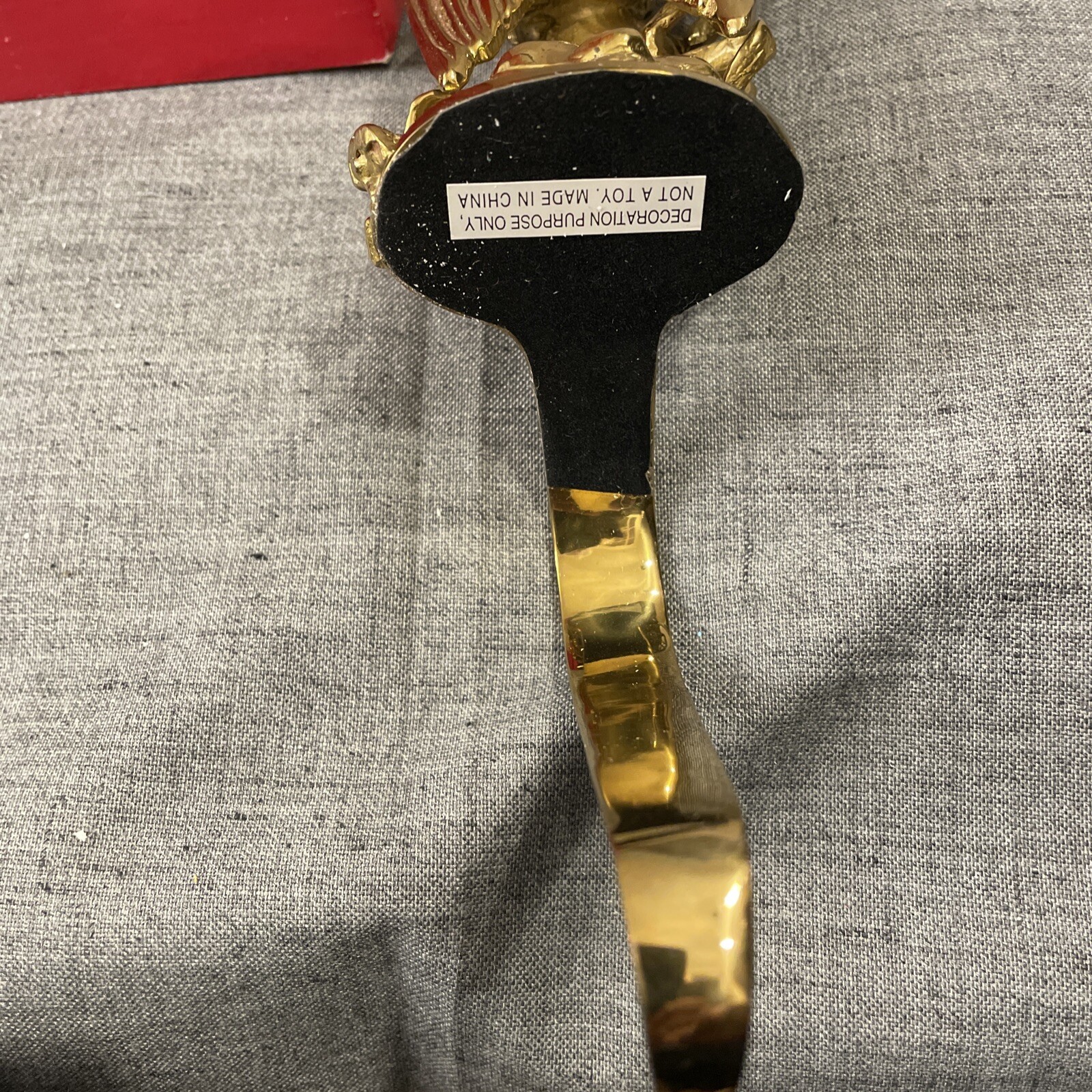 Brass Angel Stocking Hanger Holder Ornate in Box Vintage 3D Herald eBay