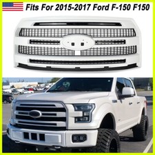 For 2015-2017 Ford F-150 F150 Xl Oxford White Front Bumper Grille W Camera Hole