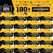 Pack For DeWalt 20V 20 Volt Max XR 8.0AH Lithium Ion Battery DCB206-2 DCB205-2