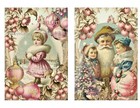 Pink Victorian Christmas B Cotton Fabric By Electric Quilt Company – Multi-Size Quilt Blocks