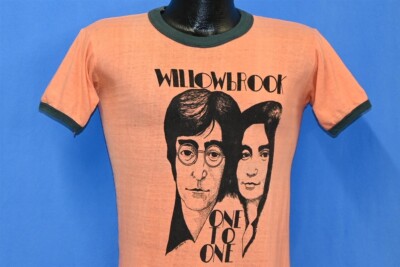John Lennon アートTシャツ yoko ono screenstars Vintage John Lennon Yoko Ono Kissing Zara T-shirt Size M