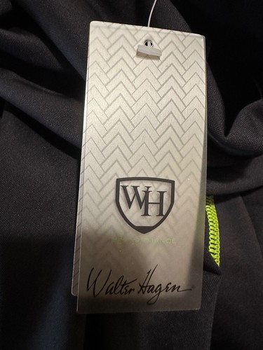 Walter Hagen Men's Midweight 1/4 Zip Golf Pullover Size 2XL NEW NWT Black Lime - Picture 7 of 8