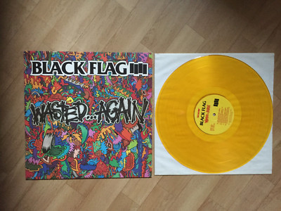 Black Flag   Wasted Again - U.S. LP Yellow Translucent Vinyl 1990 Henry Rollins
