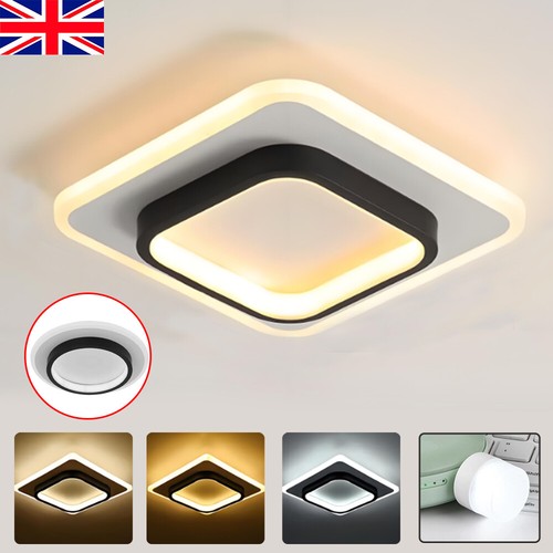 Modern LED Ceiling Light Square Panel Down Lights Bathroom Kitchen Bedroom Lamp - Picture 2 of 21