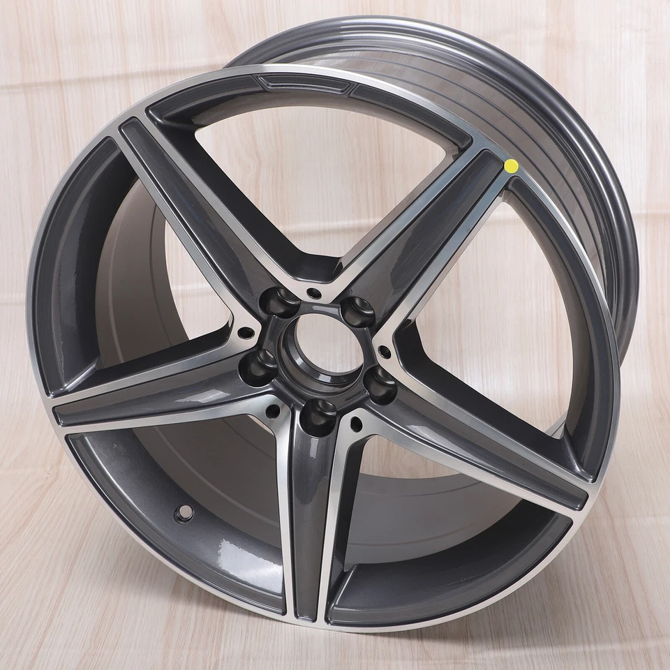 18” x 8.5" Machined GREY Wheels Rims For Mercedes Benz E300 E350 E400 E550 C E - Image 2 of 4