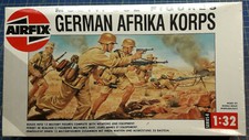 Afrika Korps Airfix - 12 Multipose Plastic Figures 210 pieces - Original 04581