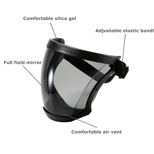 2X Máscara transparente súper protectora para la cabeza de seguridad facial completa con escudo antiniebla - Imagen 8 de 14