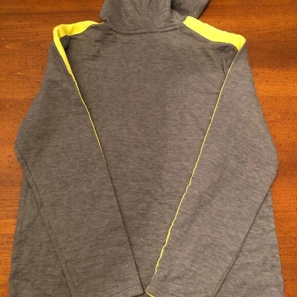 Рубашка с капюшоном для мальчиков Urban Pipeline серая и неоновая желтая с длинным рукавом - размер L - Изображение 4 из 4