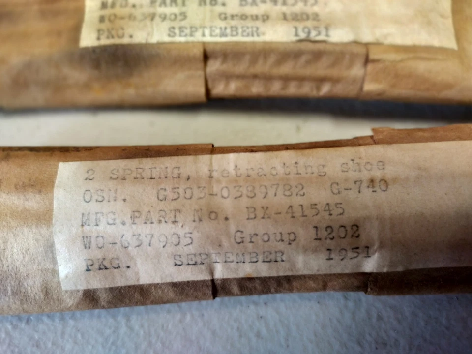 Lote de 7 resortes de zapata retráctiles Willys 1951 BX-41545, 4 nuevos, 3 usados Foto 3 de 4