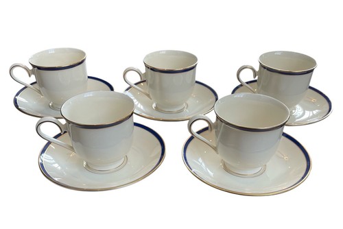 Lenox Urban Twilight Collection Cups & Saucers American Home Set Of 5