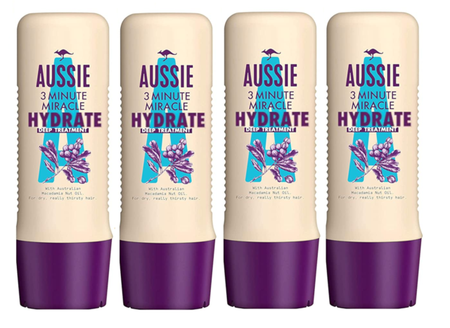 4x Aussie 3 Minute Miracle HYDRATE/MOISTURE Deep Treatment Conditioner 250ml