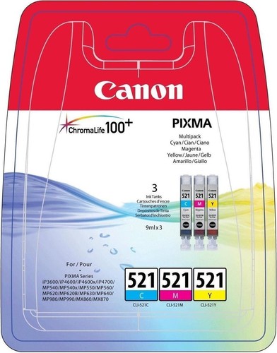 Genuine Canon Inks - CLI-521 COLOURS PGI-520 BLACK SINGLES & SETS LOT - Picture 6 of 6