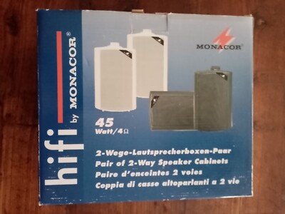 Pair of MKS-34/SW MONACOR 130X192X115mm 45W 4Ohm EXTERNAL BOXES