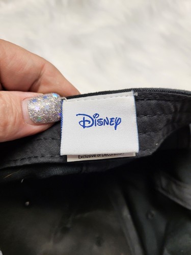 Disney Hat Cap Strap Back Black Blue Mickey Beach Run Magic Kingdom Park Mens - Picture 4 of 5