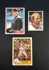 (3) Kirk Gibson Rookie Cards - Topps & Fleer - # 315 481 & 78 Detroit Tigers NMT