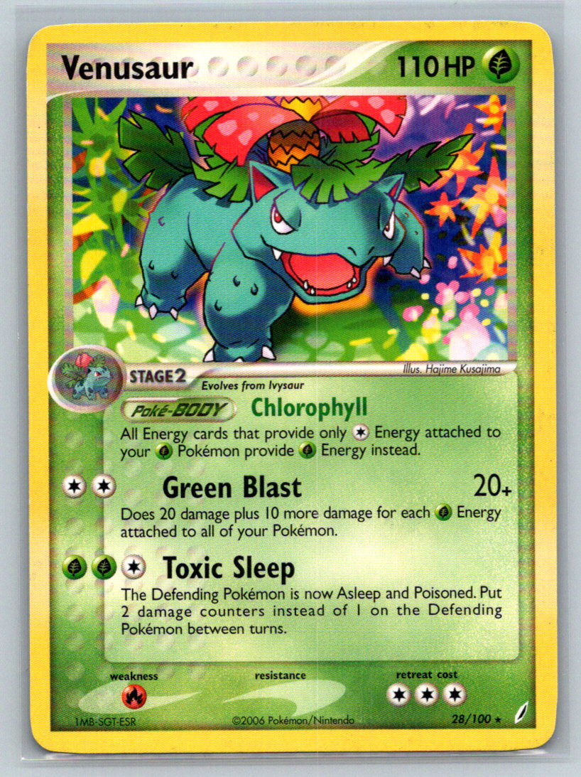 Venusaur Rare Crystal Guardians 28/100 NM