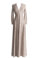 Vintage Victor Costa 80s Nude Sequin Long Sleeve Gown  Glamoratti Vamp Romantic