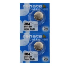 384 SR41SW Batteries - 1.55V Silver Oxide 384 Watch Battery 2 Count